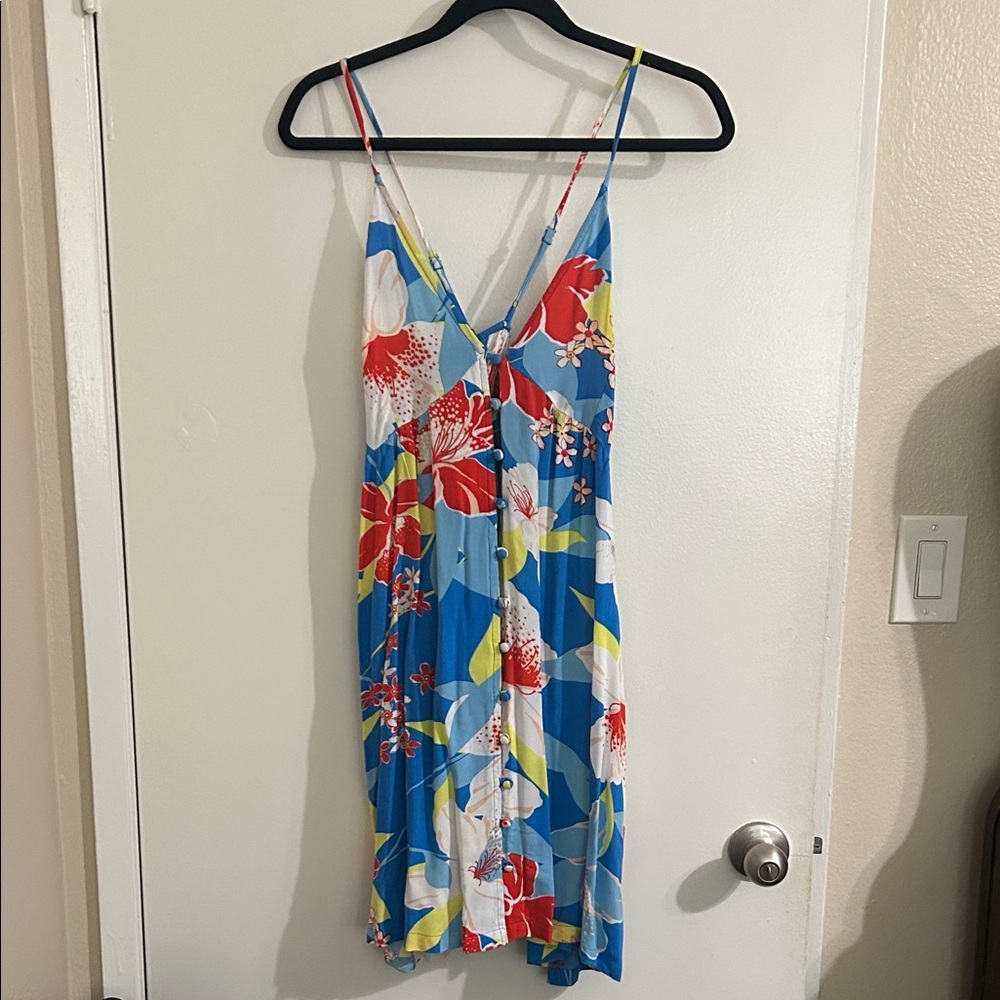 Roxy Blue Floral Swim Coverup